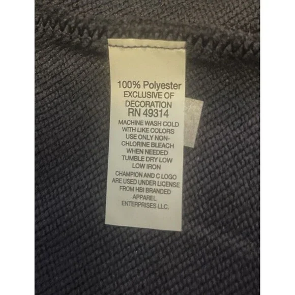 Champion Men’s BLUE Long Sleeve Polyester Loose Fit Hoodie Size XL NWOT - Picture 6 of 6